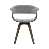 Artiss Dining chairs Bentwood Chair Kitchen Velvet Fabric Timber Wood Retro Grey