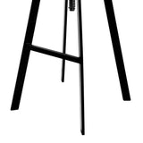 Artiss Adjustable Height Swivel Bar Stool - Black and Wood