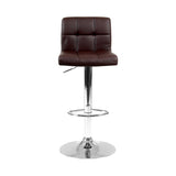 Artiss Set of 2 Gas Lift Bar Stools PU Leather - Chocolate Brown