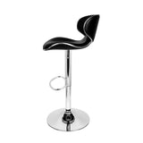 Artiss Set of 2 Bar Stools PU Leather Gas Lift - Black