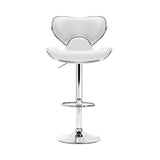 Artiss Set of 2 Bar Stools PU Leather Gas Lift - White