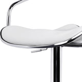 Artiss Set of 2 PU Leather Bar Stools- Chrome and White