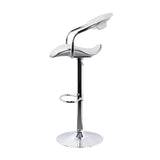 Artiss Set of 4 PU Leather Bar Stools- Chrome and White