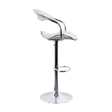 Artiss Set of 4 PU Leather Bar Stools- Chrome and White