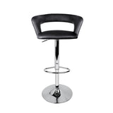 Artiss Set of 2 Gas Lift Swivel Bar Stool PU Leather - Chrome and Black