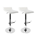 Artiss Set of 2 PU Leather Wave Style Bar Stools - White