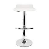 Artiss Set of 2 PU Leather Wave Style Bar Stools - White