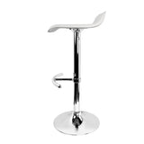 Artiss Set of 2 PU Leather Wave Style Bar Stools - White