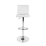 Artiss Set of 2 PU Leather Bar Stools Padded Line Style - White