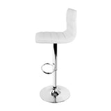 Artiss Set of 2 PU Leather Bar Stools Padded Line Style - White