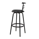 Artiss Set of 4 PU Leather Bar Stools - Black and Steel