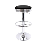 Artiss Set of 4 PU Leather Backless Bar Stools - Black and Chrome