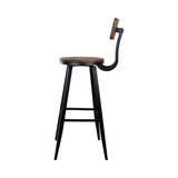 Artiss Set of 2 Industrial Style Swivel Bar Stools 66cm - Black