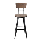 Artiss Industrial Style Swivel Bar Stool 76cm - Black