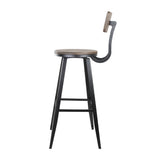 Artiss Industrial Style Swivel Bar Stool 76cm - Black