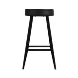 Artiss Set of 4 PU Leather Bar Stools Square Footrest - Black