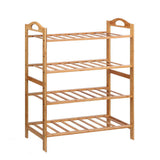 Artiss Bamboo Shoe Rack Organiser Wooden Stand Shelf 4 Tiers Shelves