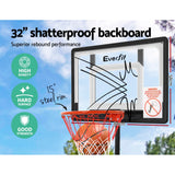 Everfit Adjustable Portable Basketball Stand Hoop System Rim