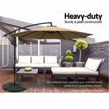 Instahut Outdoor Umbrella Stand 4 x Base Pod Plate Sand/Water Patio Cantilever Fanshaped