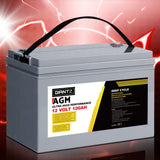 Giantz 100Ah Deep Cycle Battery 12V AGM Marine Sealed Power Portable Box Solar Caravan Camping