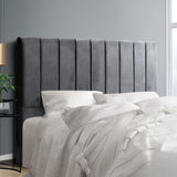 Artiss Double Size Bed Head Headboard Bedhead Bed Frame Base VELA Grey Fabric