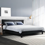 Artiss Neo Bed Frame PU Leather - Black King