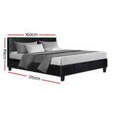 Artiss Neo Bed Frame PU Leather - Black Queen