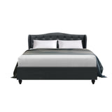 Artiss Pier Bed Frame Fabric - Charcoal Double