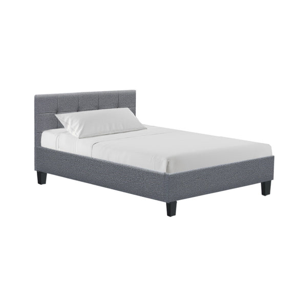 Artiss Soho Bed Frame Fabric- Grey King Single