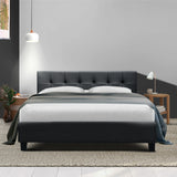 Artiss Soho Bed Frame PU Leather- Black Queen