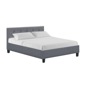 Artiss Soho Bed Frame Fabric- Grey Queen