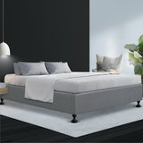 Artiss Queen Size Fabric and Wood Bed Frame - Grey