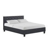 Artiss Van Bed Frame Fabric - Charcoal Double