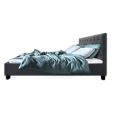 Artiss Van Bed Frame Fabric - Charcoal Double