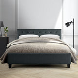 Artiss Van Bed Frame Fabric - Charcoal Double