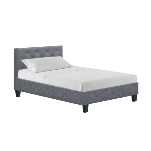 Artiss Van Bed Frame Fabric - Grey Single