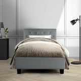 Artiss Van Bed Frame Fabric - Grey Single