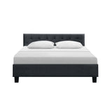 Artiss Vanke Bed Frame Fabric- Charcoal Double