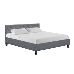 Artiss Vanke Bed Frame Fabric- Grey King