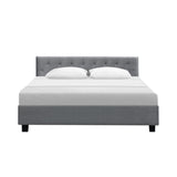 Artiss Vanke Bed Frame Fabric- Grey King