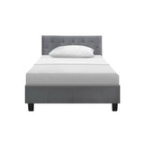 Artiss Vanke Bed Frame Fabric- Grey King Single