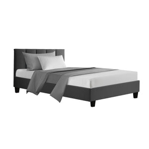 Artiss Anna Bed Frame Fabric - Charcoal King Single