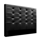 Queen Size Bed Headboard Bed Frame Head Bedhead Leather Frame Base BENO Black