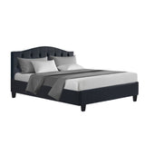 Lars Bed Frame Fabric - Charcoal Double