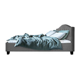 Lars Bed Frame Fabric - Grey Queen