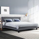 Artiss Neo Fabric Bed Frame - Grey King