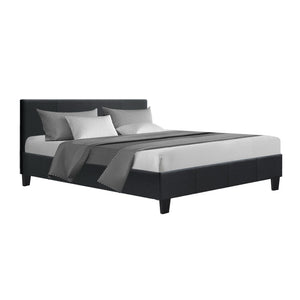 Artiss Neo Fabric Bed Frame - Charcoal Queen