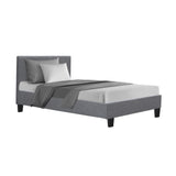 Artiss Neo Fabric Bed Frame - Grey Single