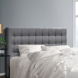 Queen Size Bed Headboard Bed Frame Head Bedhead Fabric Base RAFT Grey