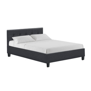 Soho Bed Frame Fabric - Charcoal Double